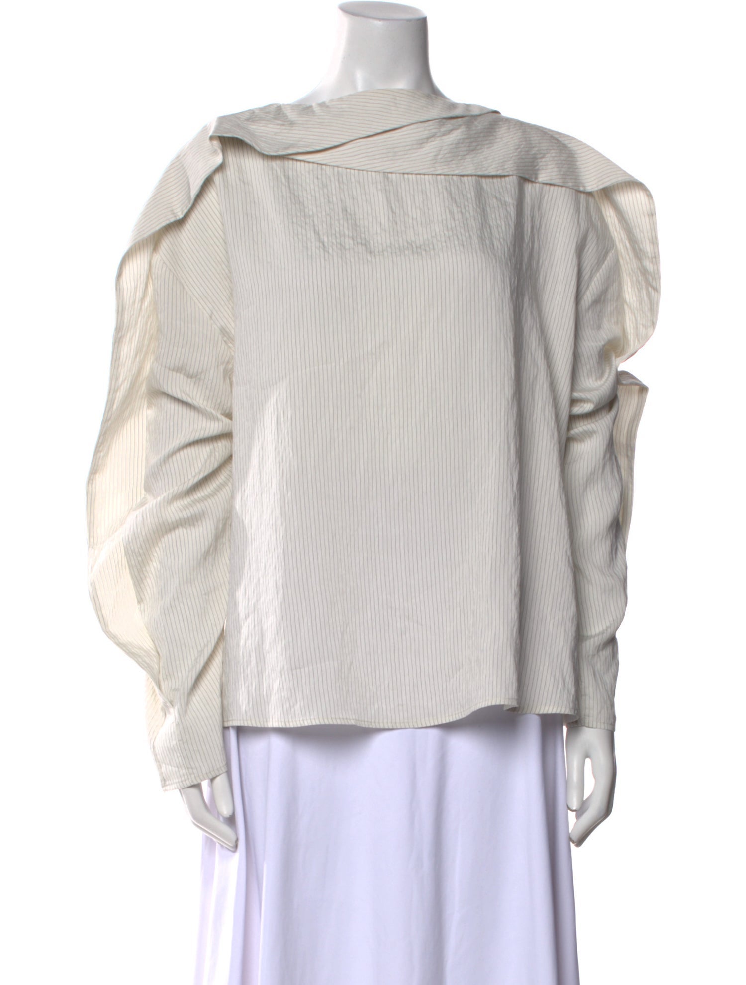 Studio Nicholson Cowl Neck Long Sleeve Blouse