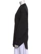 Studio Nicholson Mock Neck Long Sleeve Button-Up Top