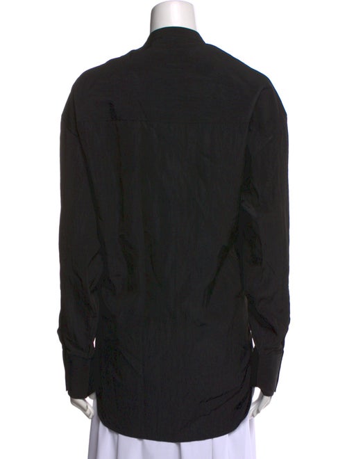 Studio Nicholson Mock Neck Long Sleeve Button-Up Top