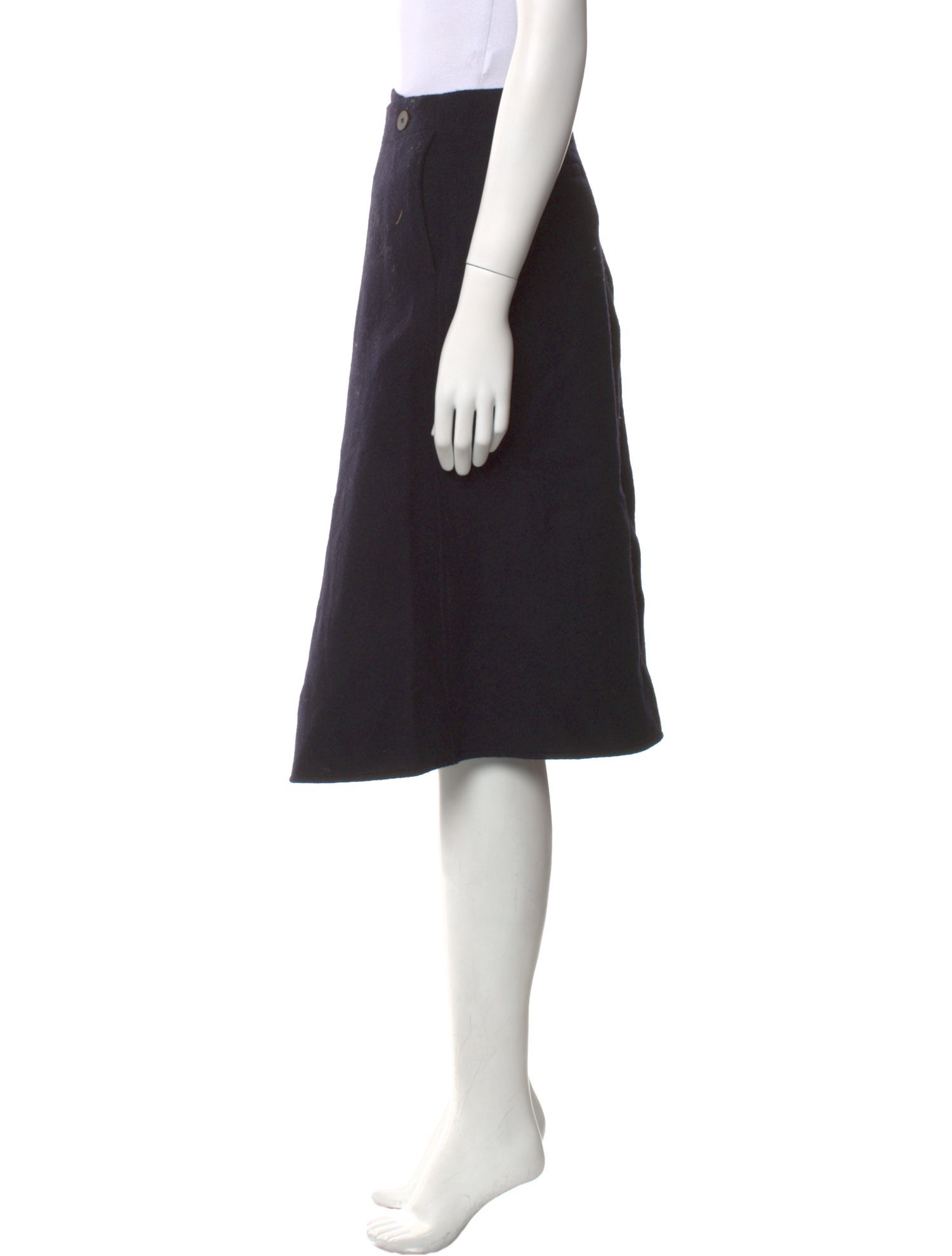 Studio Nicholson Wool Knee-Length Skirt