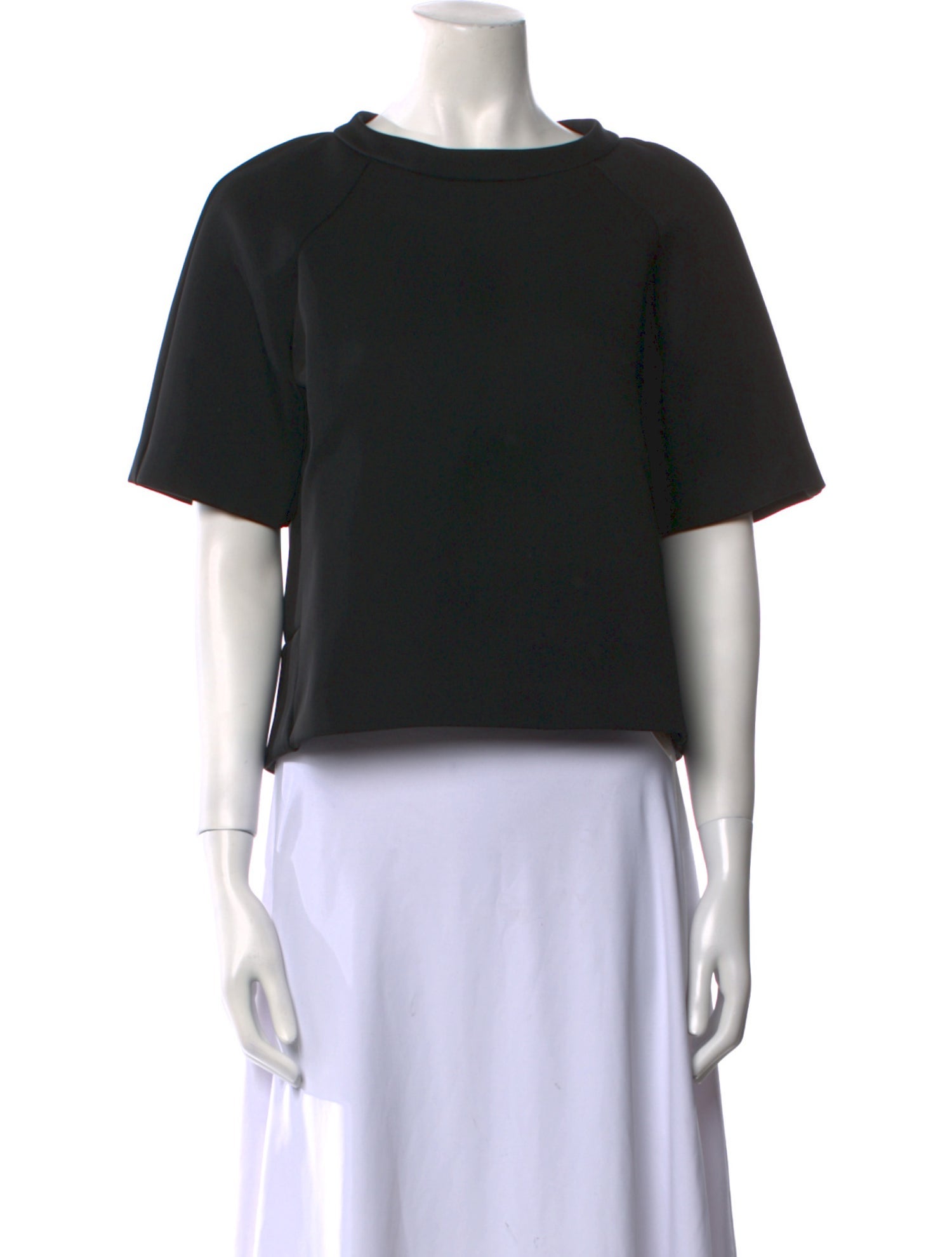 Studio Nicholson Bateau Neckline Short Sleeve Crop Top