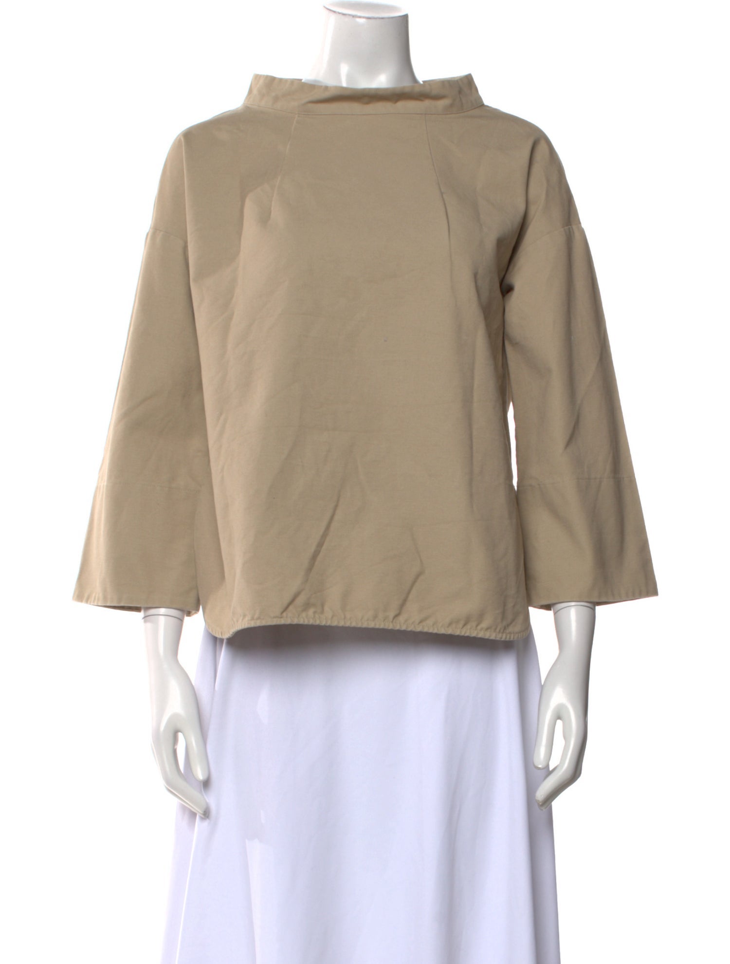 Studio Nicholson Scoop Neck Three-Quarter Sleeve Blouse