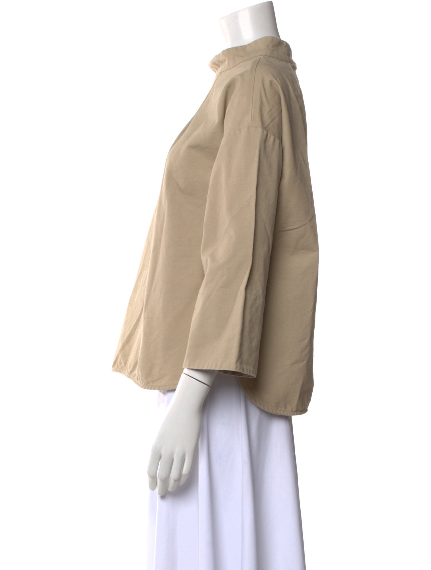 Studio Nicholson Scoop Neck Three-Quarter Sleeve Blouse