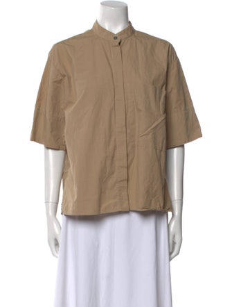 Studio Nicholson Three-Quarter Sleeve Button-Up Top