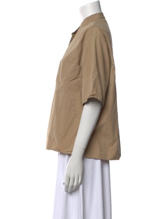 Studio Nicholson Three-Quarter Sleeve Button-Up Top