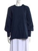 Studio Nicholson Crew Neck Three-Quarter Sleeve Blouse