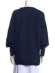 Studio Nicholson Crew Neck Three-Quarter Sleeve Blouse