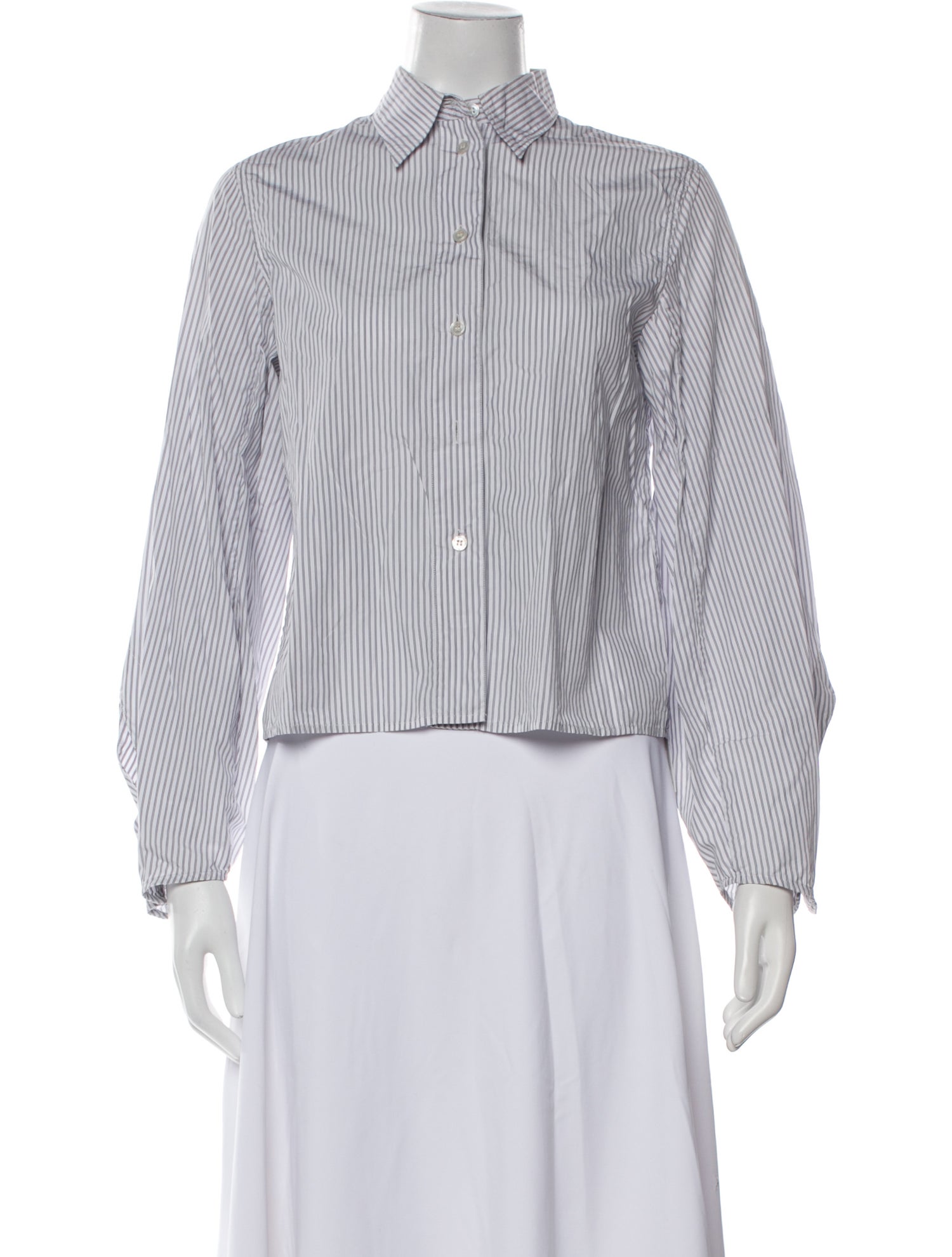 Studio Nicholson Striped Long Sleeve Button-Up Top