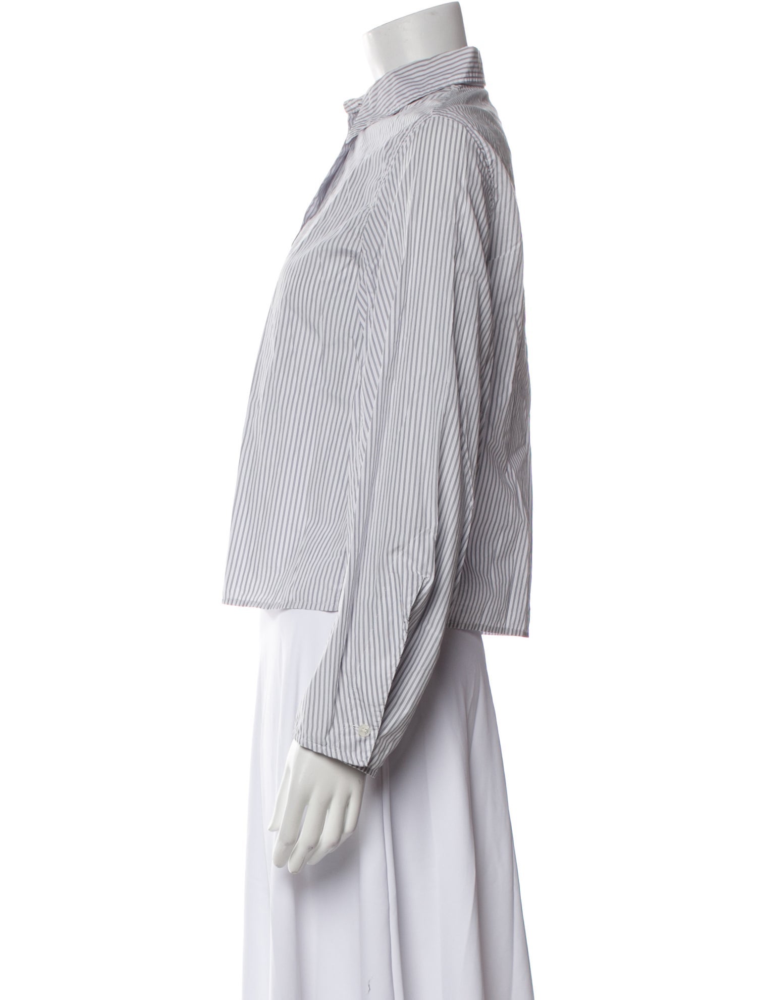 Studio Nicholson Striped Long Sleeve Button-Up Top