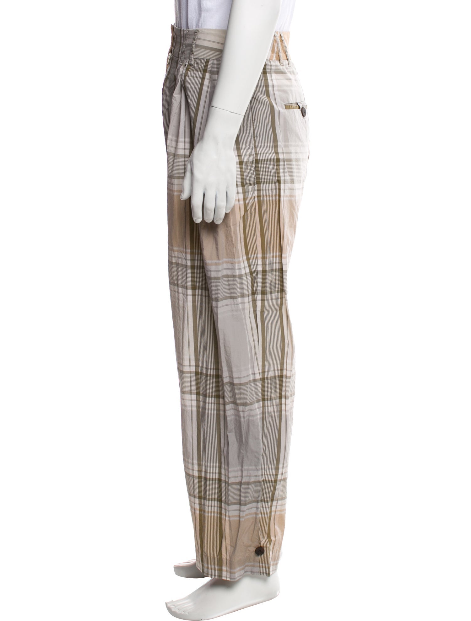 Studio Nicholson Plaid Print Pants