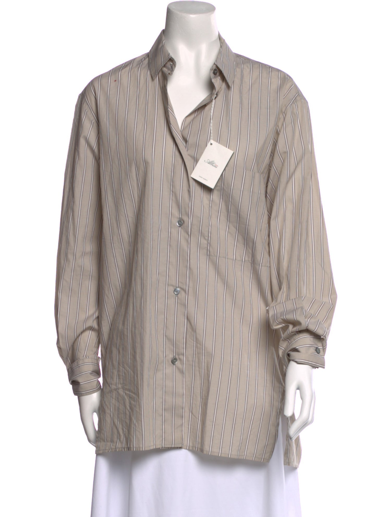 Studio Nicholson Striped Long Sleeve Button-Up Top w/ Tags