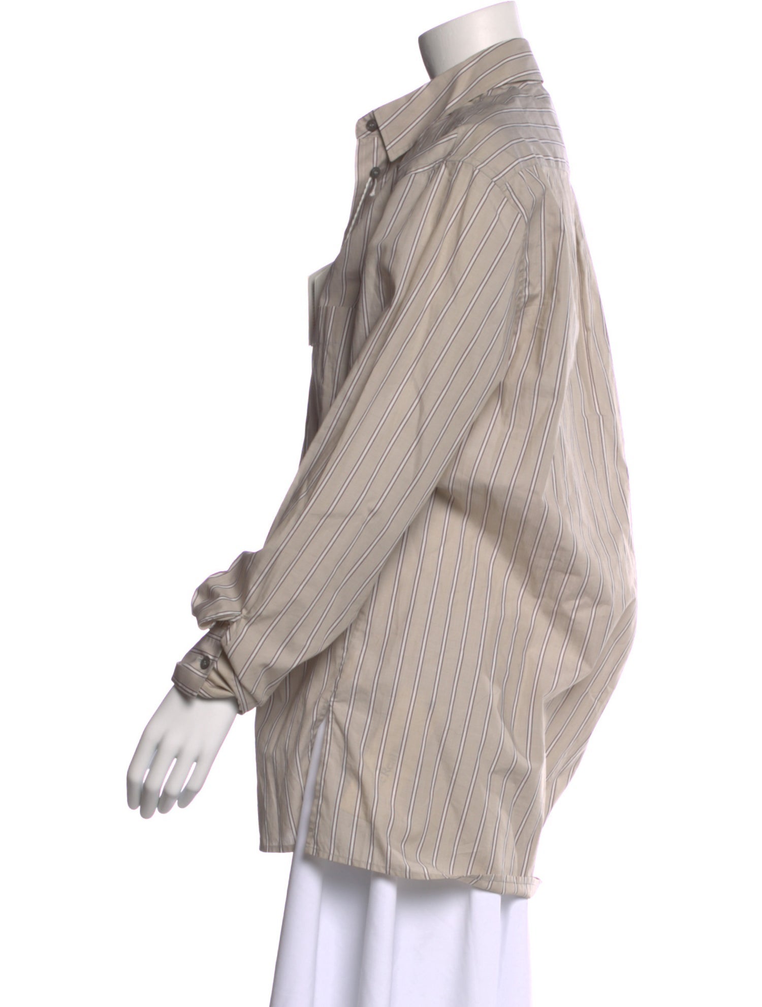 Studio Nicholson Striped Long Sleeve Button-Up Top w/ Tags