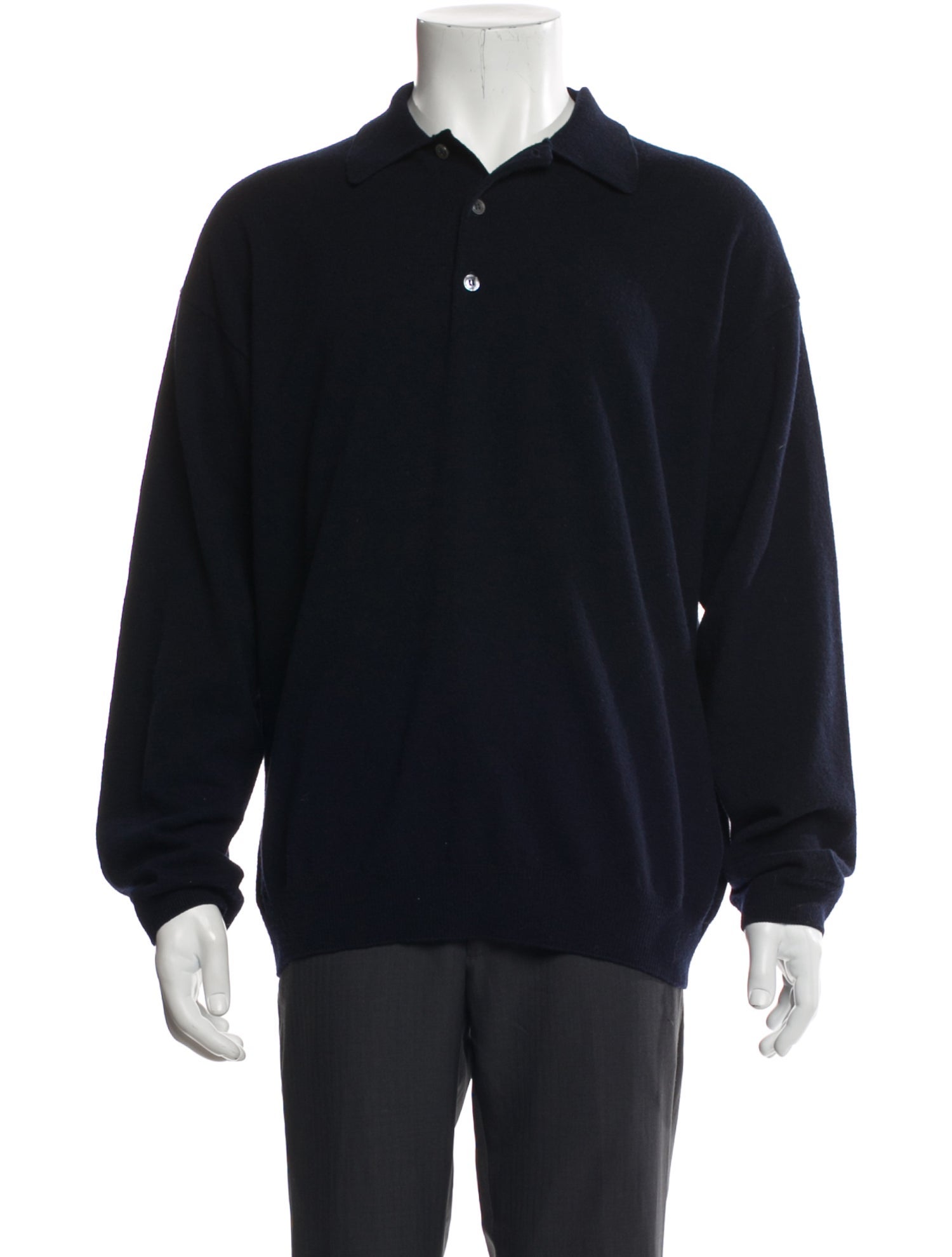 Studio Nicholson Wool Collar Polo Sweater