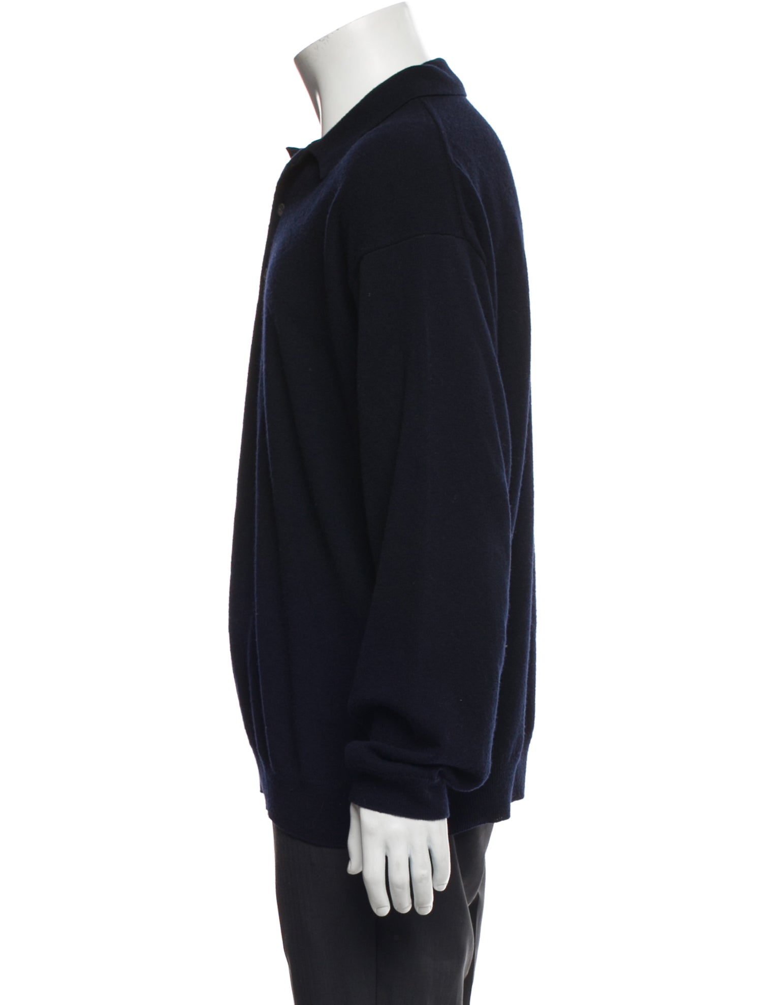 Studio Nicholson Wool Collar Polo Sweater