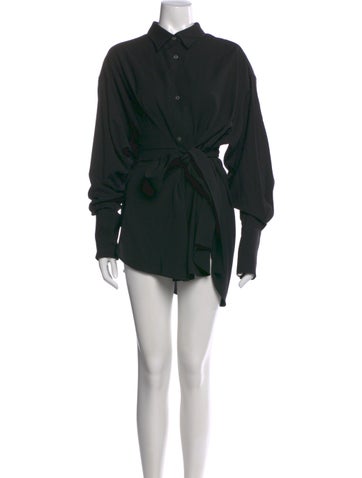 Pre-owned Studio Nicholson Mini Dress In Black