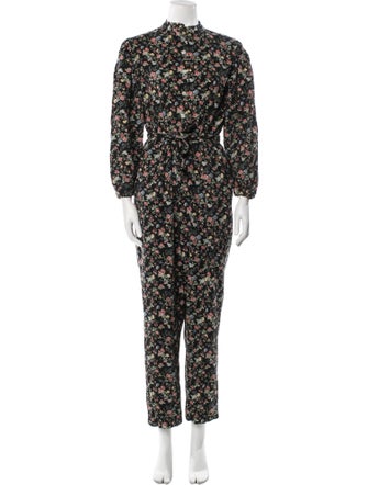 NICO.NICO Floral Print Mock Neck Jumpsuit