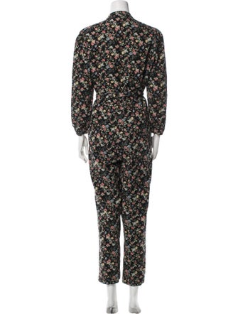 NICO.NICO Floral Print Mock Neck Jumpsuit