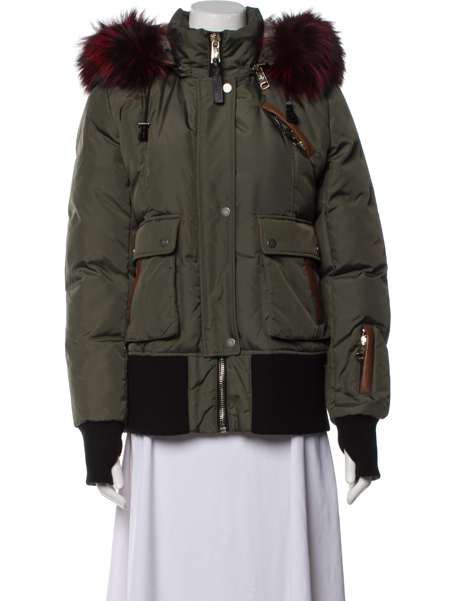 Nicole Benisti Colorblock Pattern Utility Jacket