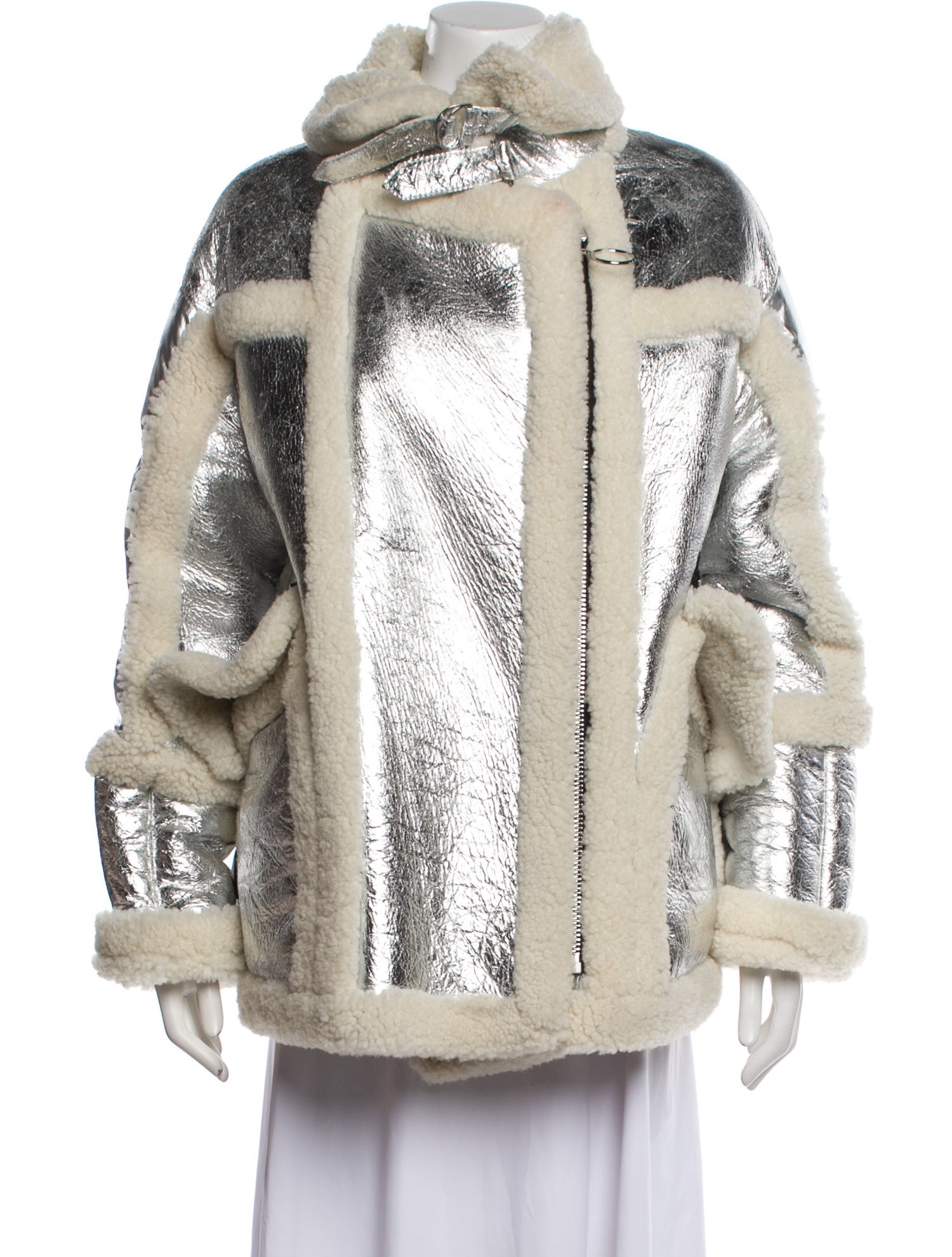 Nicole Benisti Shearling Printed Down Jacket