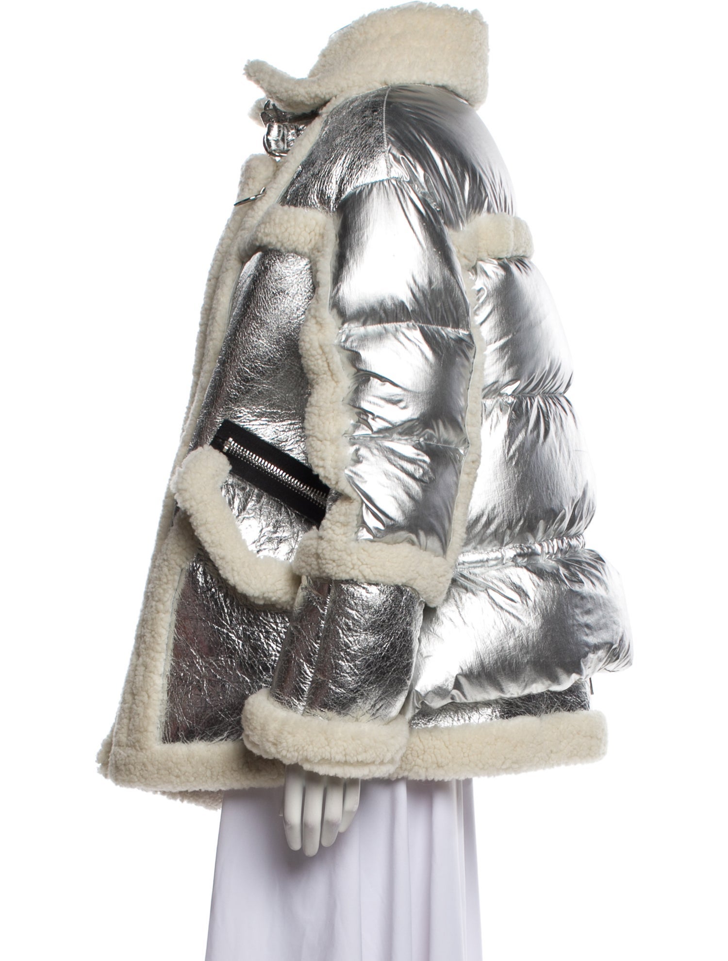 Nicole Benisti Shearling Printed Down Jacket