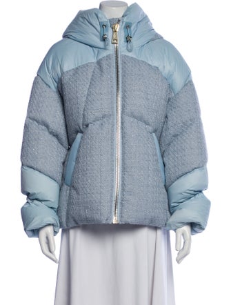 Nicole Benisti Colorblock Pattern Down Jacket