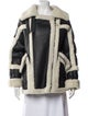 Nicole Benisti Shearling Colorblock Pattern Down Coat