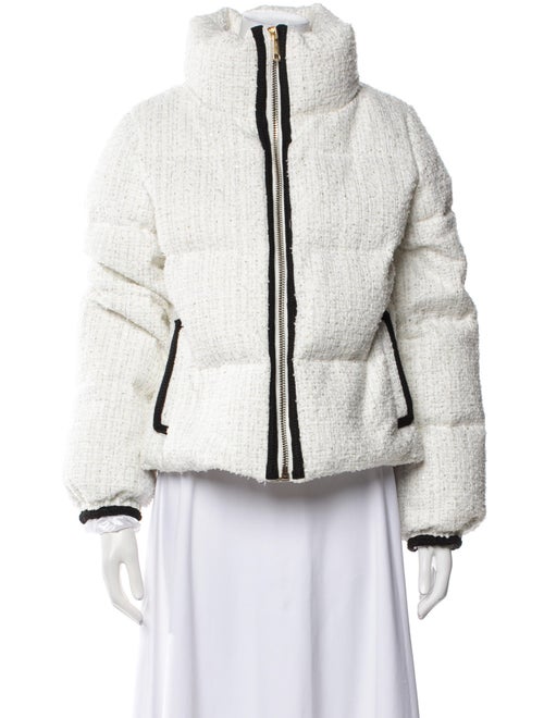 Nicole Benisti Tweed Pattern Down Jacket