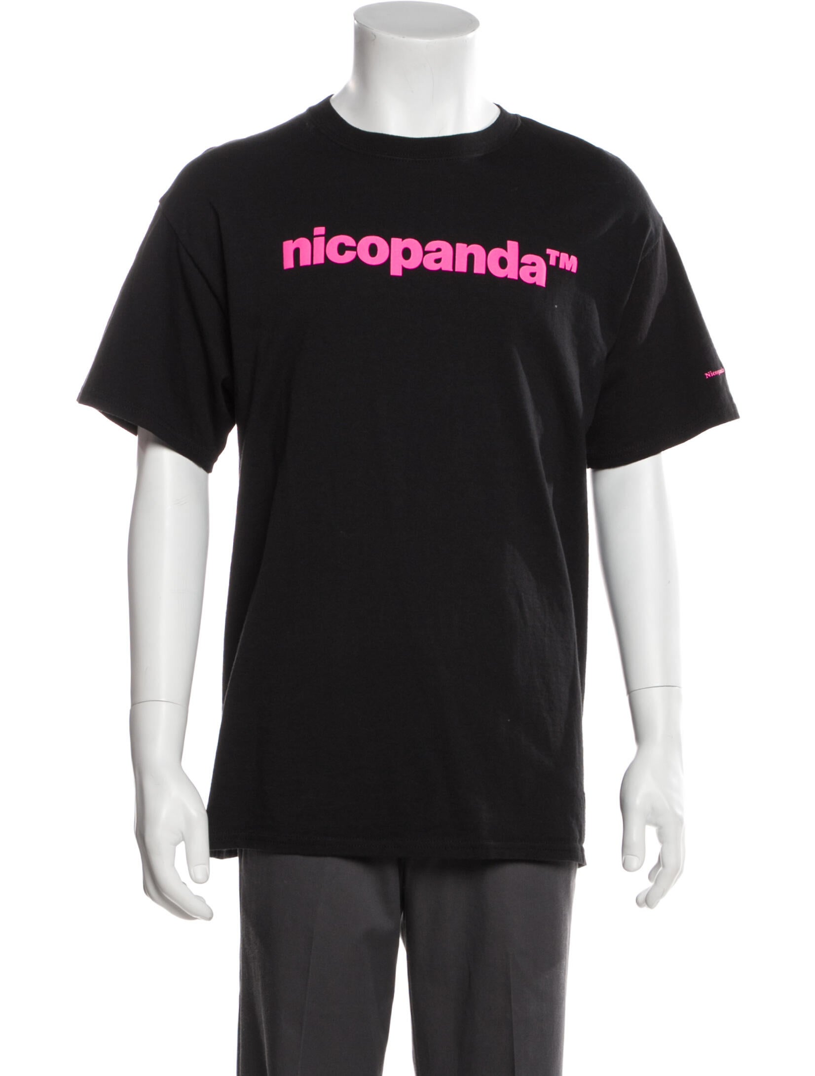 Nicopanda Graphic Print Crew Neck T-Shirt