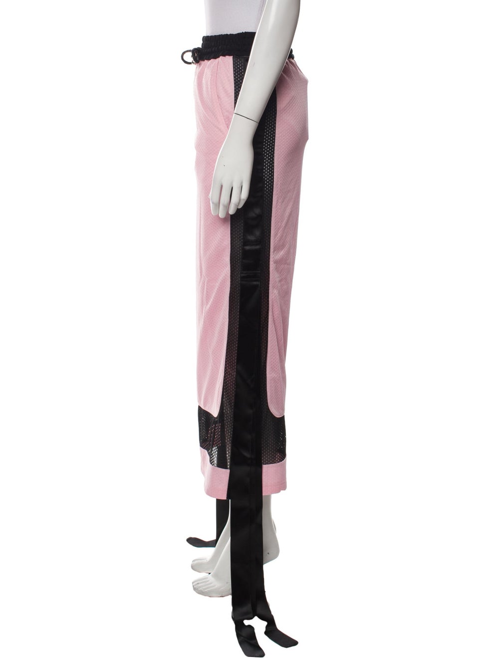 Nicopanda Skirt Pink Colorblock Pattern Slit Pock… - image 2