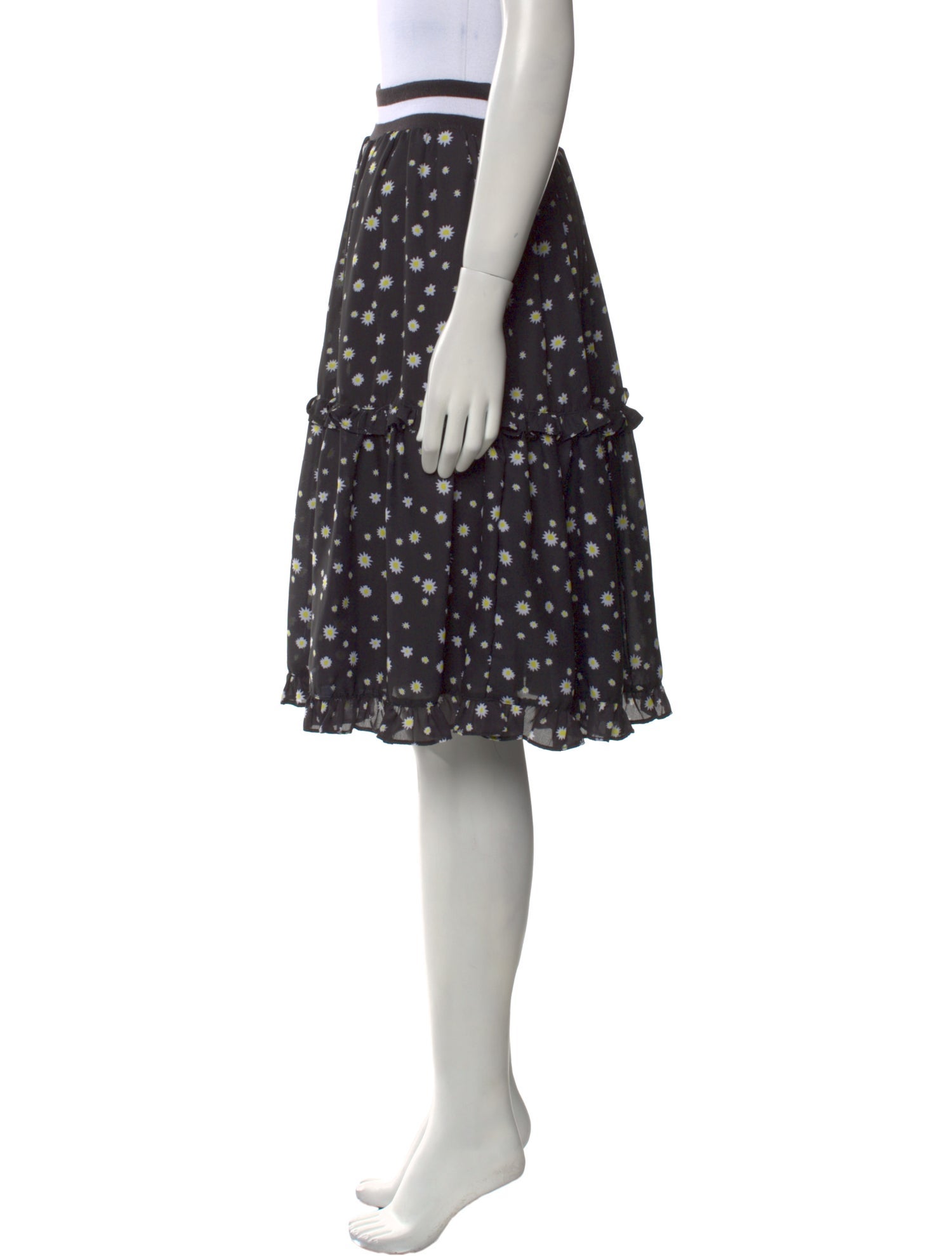 Nicopanda Floral Print Knee-Length Skirt