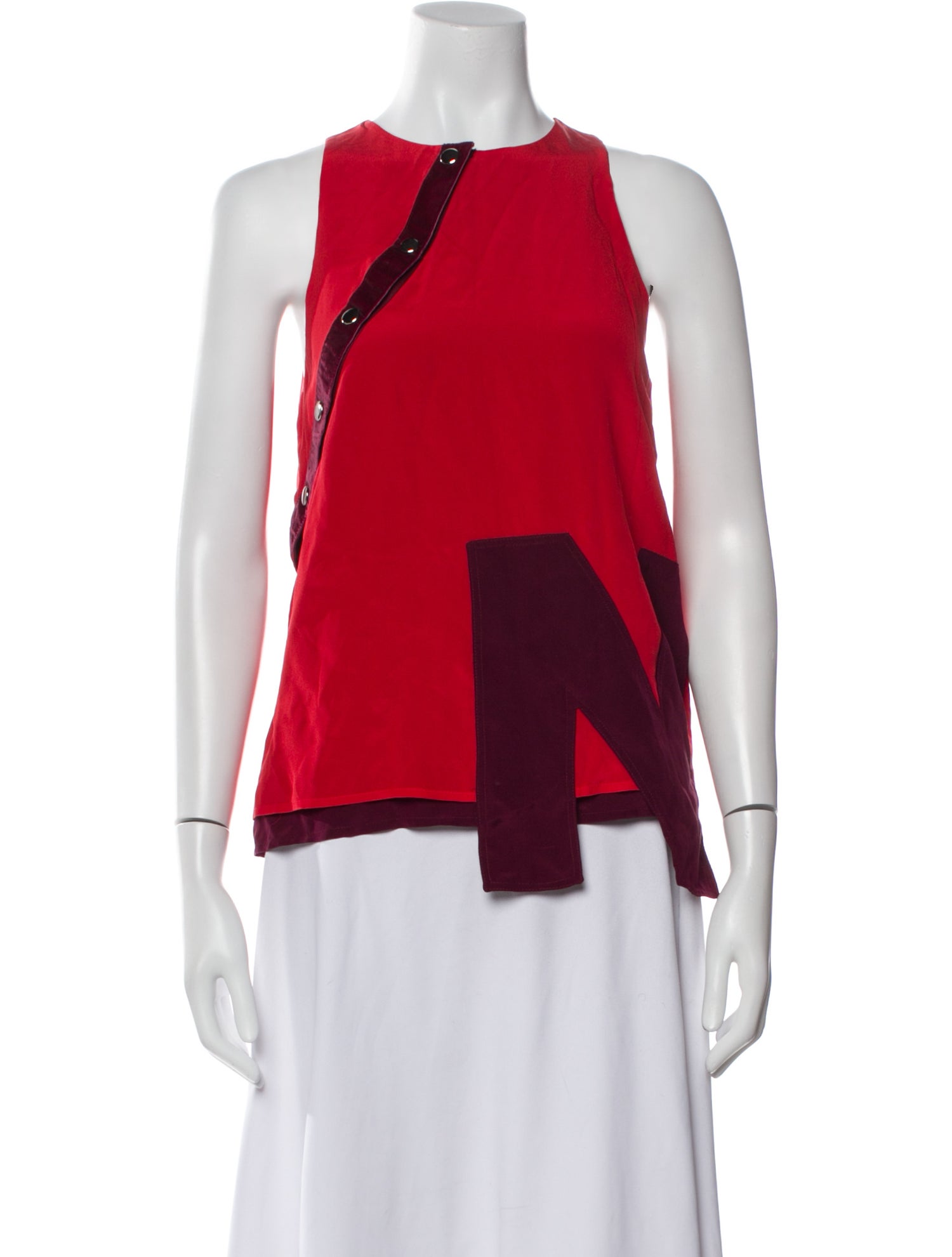 Nicopanda Silk Graphic Print Top