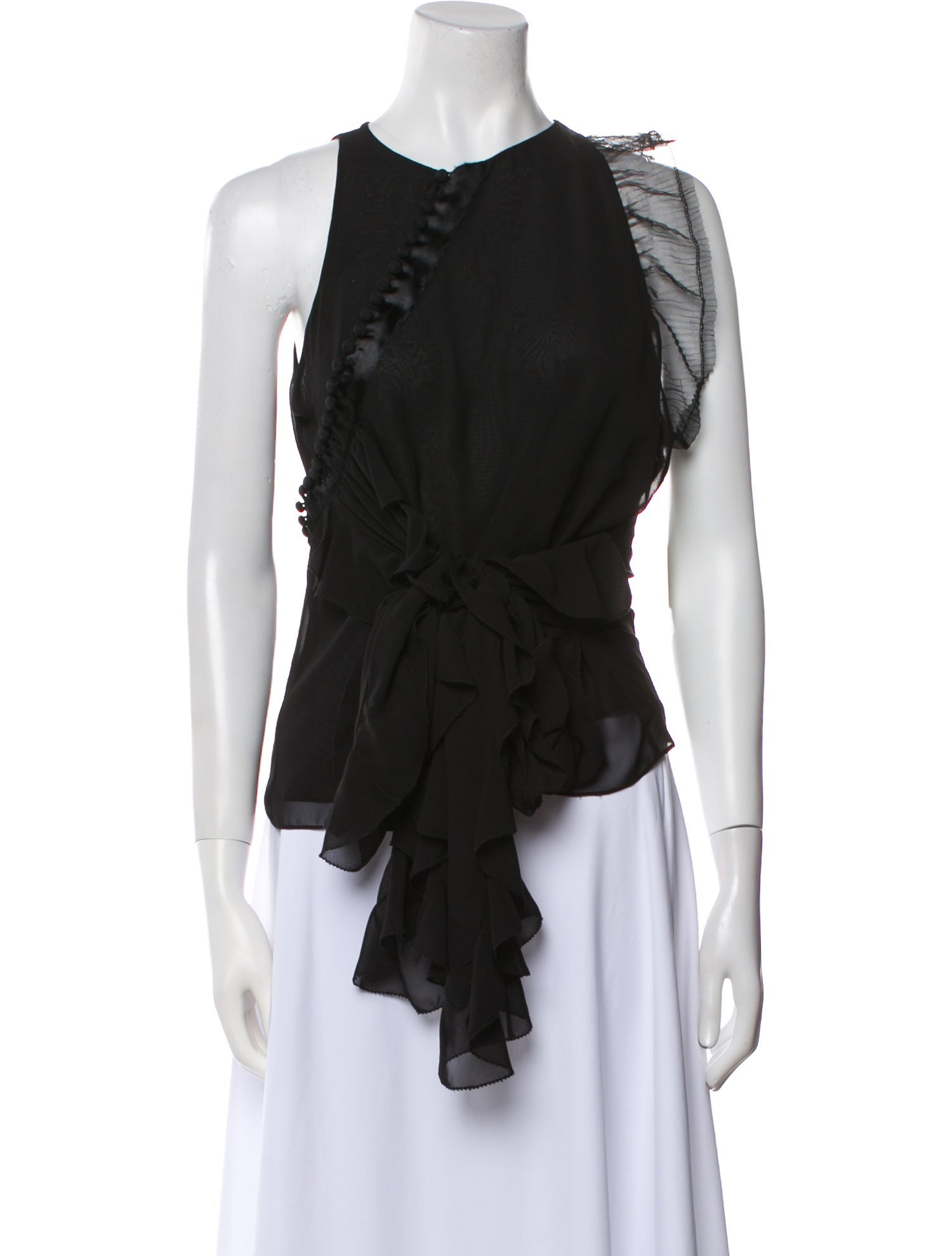 Nicopanda Crew Neck Sleeveless Blouse