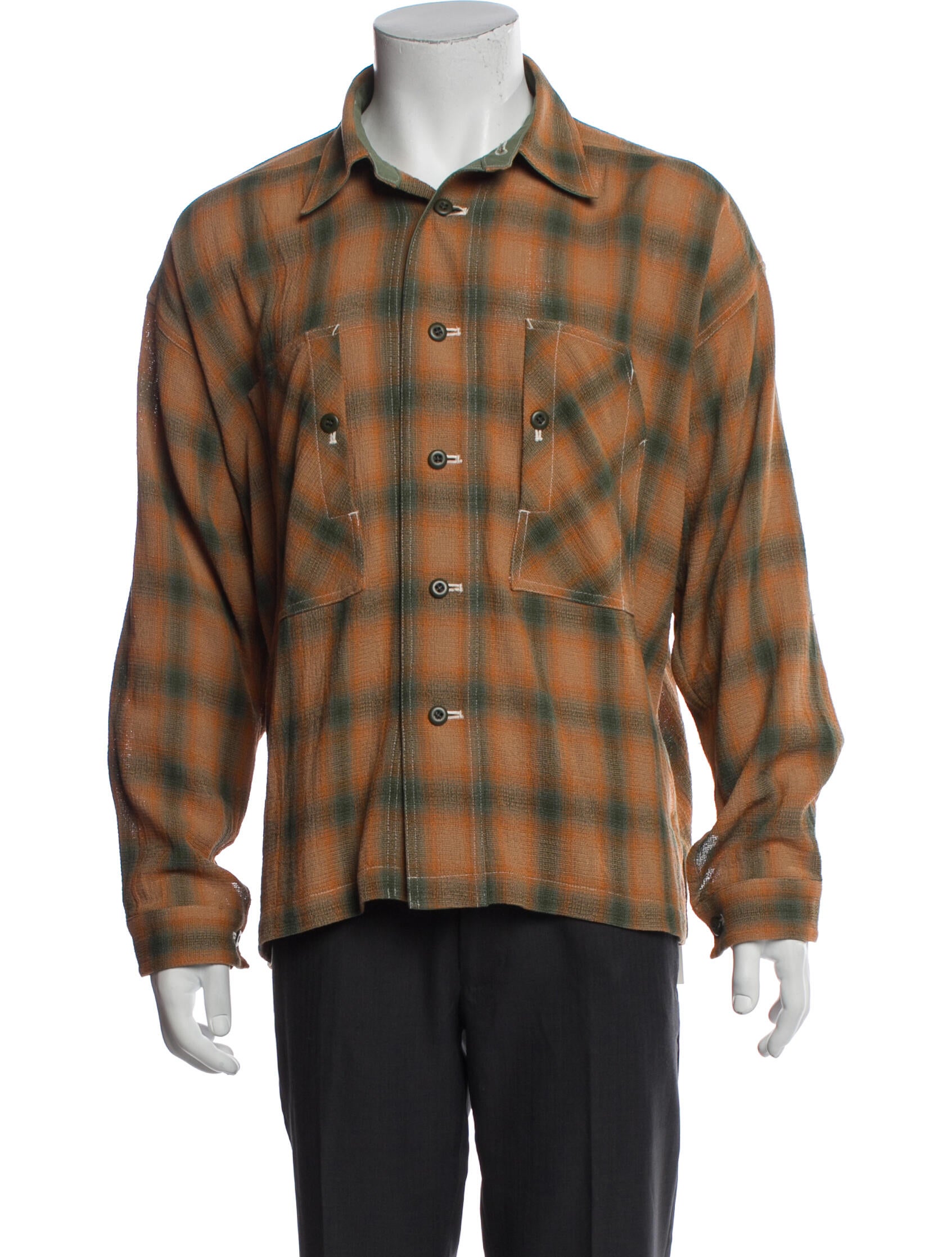 Nicholas Daley Plaid Print Long Sleeve Dress Shirt w/ Tags