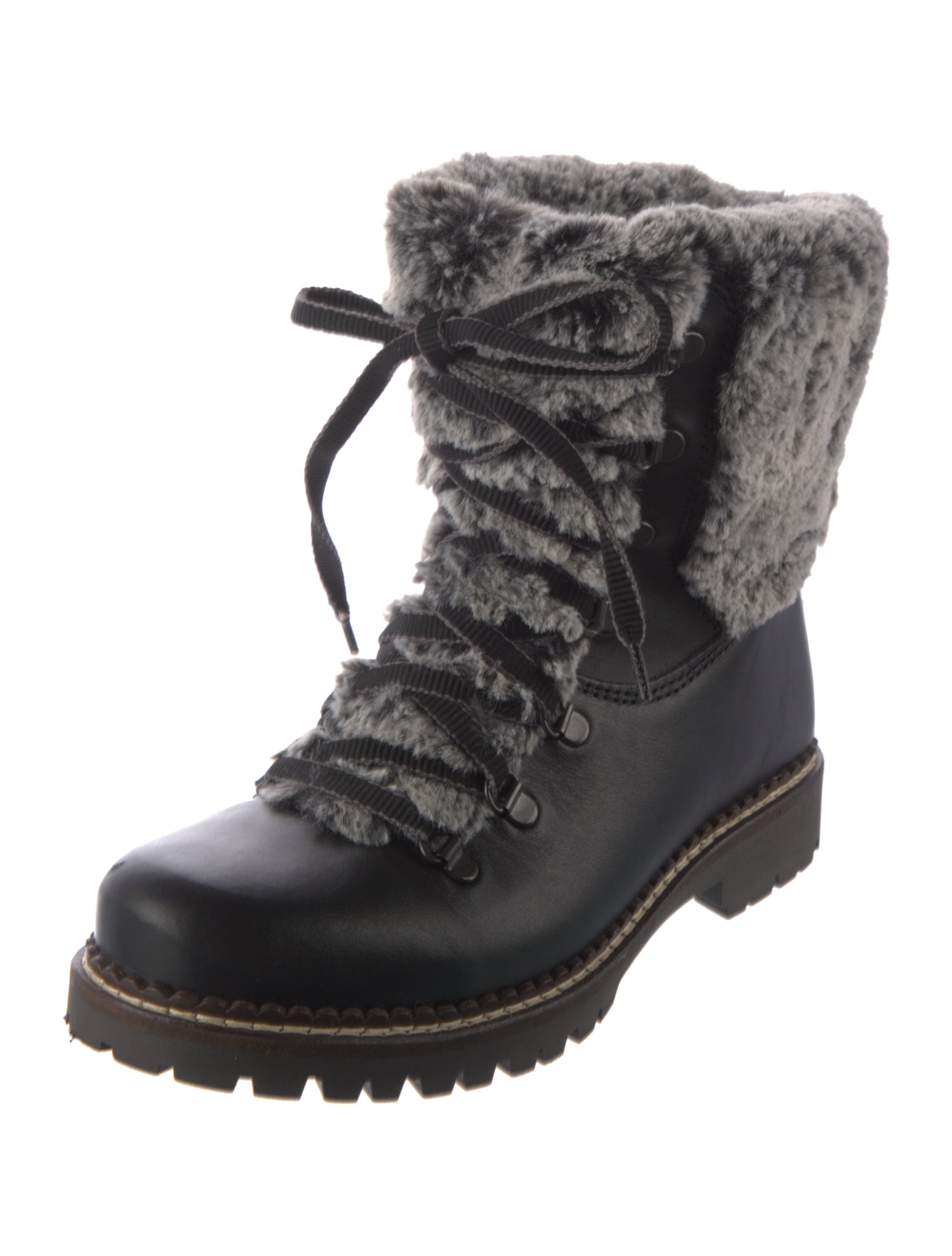 NiS Leather Printed Combat Boots