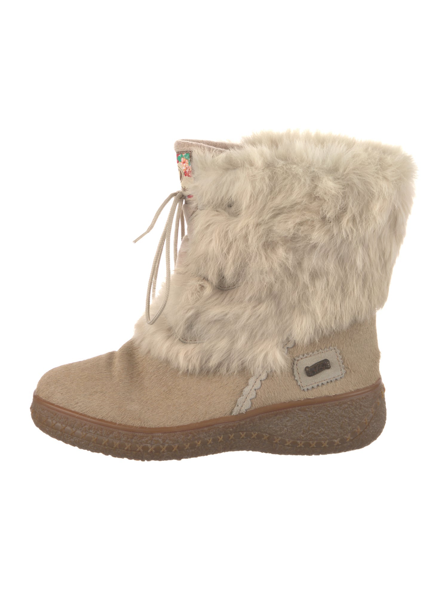 NiS Fur Lace-Up Boots