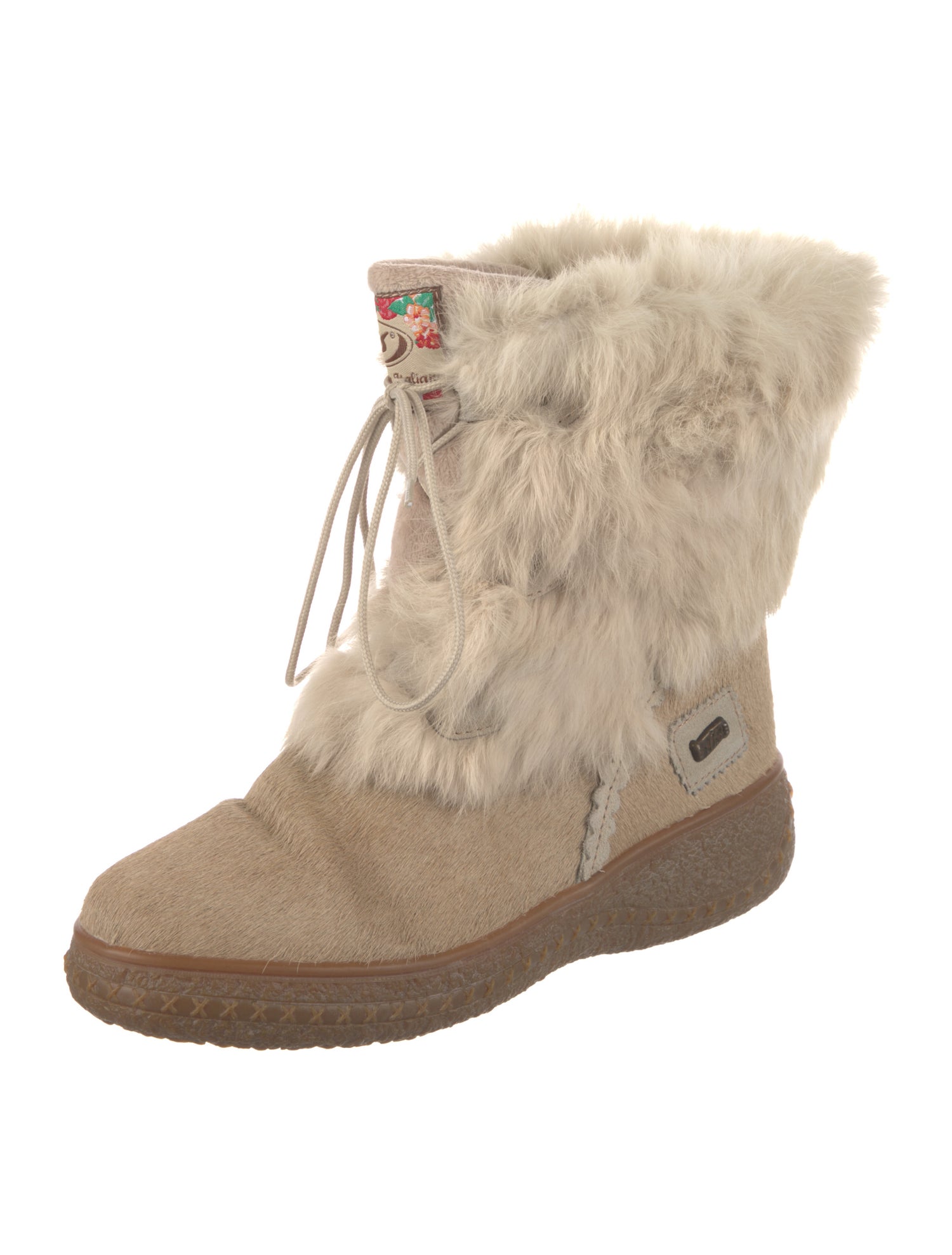 NiS Fur Lace-Up Boots