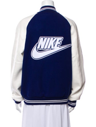 Nike x Nigo Wool Colorblock Pattern Bomber Jacket