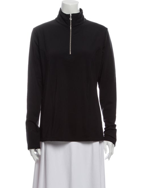 Nils Mock Neck Long Sleeve Sweatshirt Black
