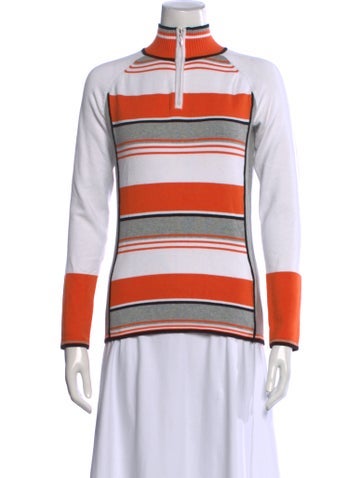 Pre-owned Niløs Striped Mock Neck Sweater In Multicolor