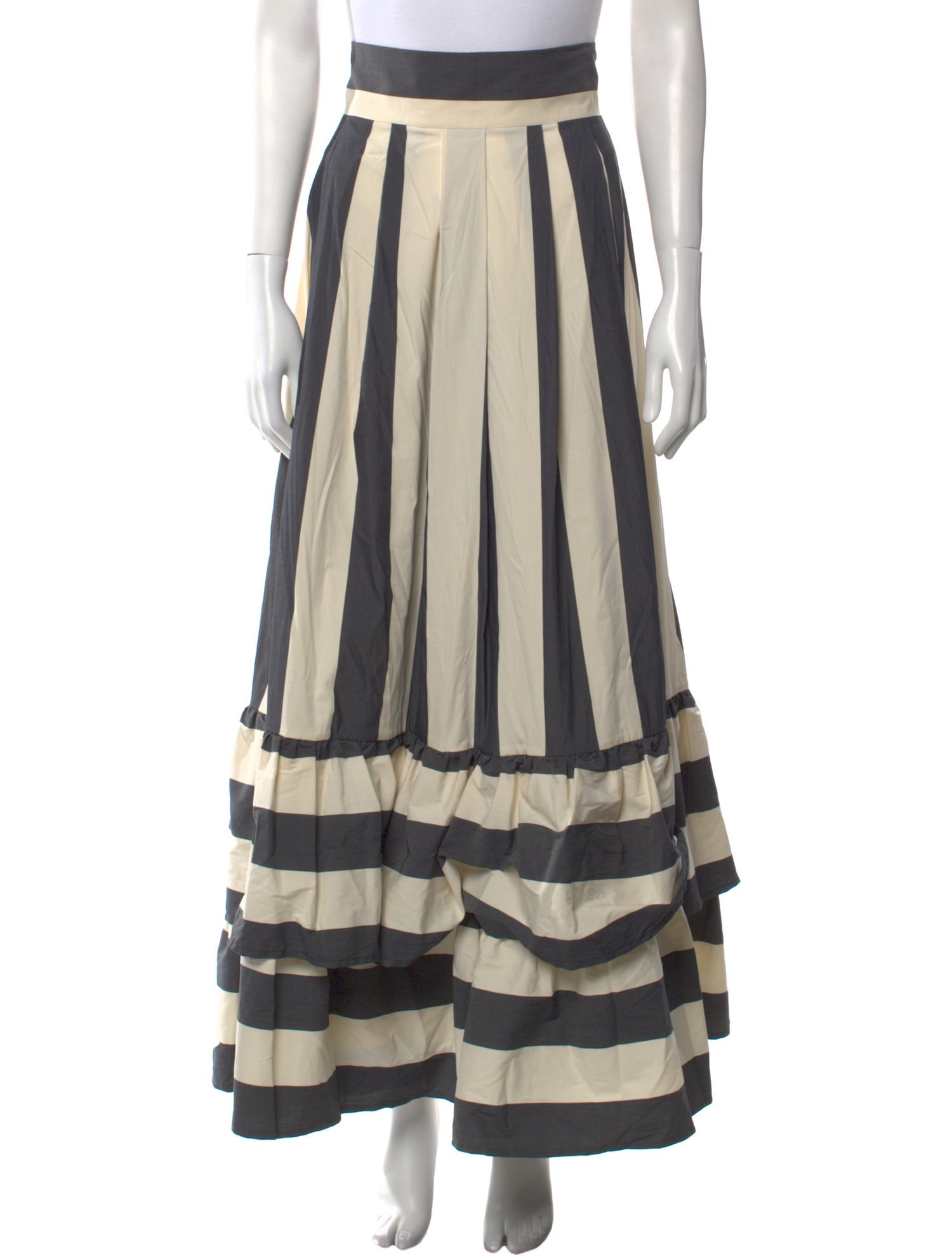 Nina Blanc Striped Long Skirt w/ Tags
