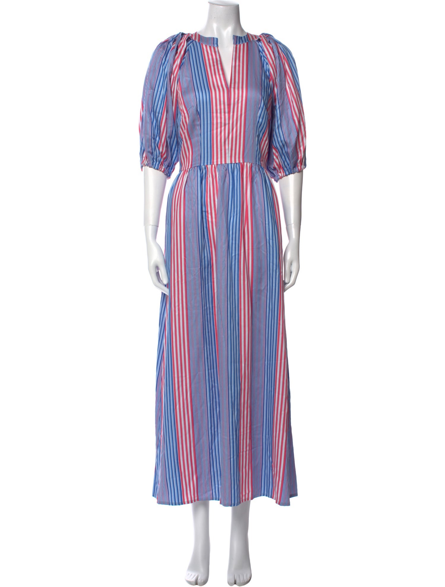 Nina Blanc Striped Long Dress w/ Tags