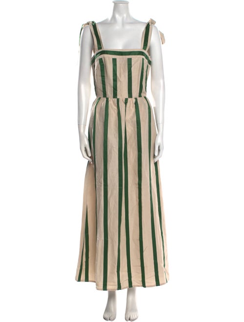 Nina Blanc Striped Long Dress