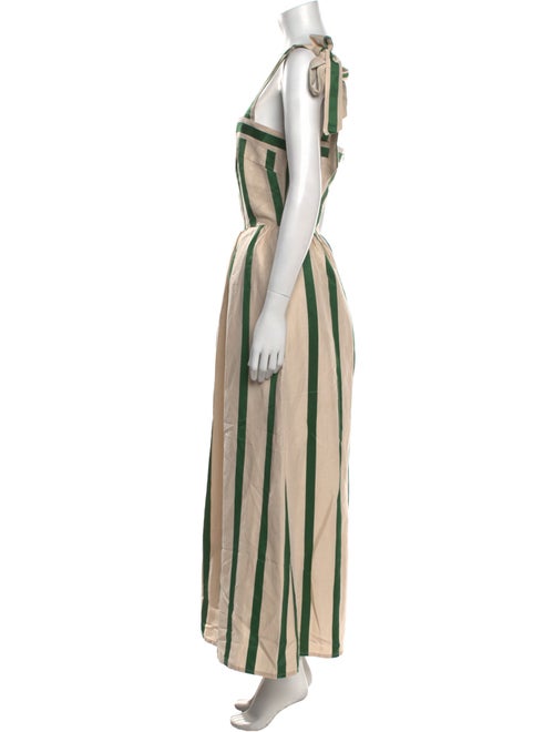 Nina Blanc Striped Long Dress