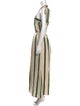 Nina Blanc Striped Long Dress