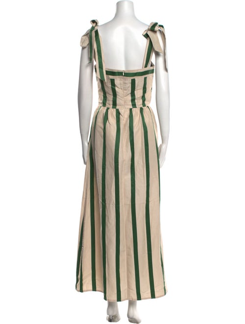 Nina Blanc Striped Long Dress