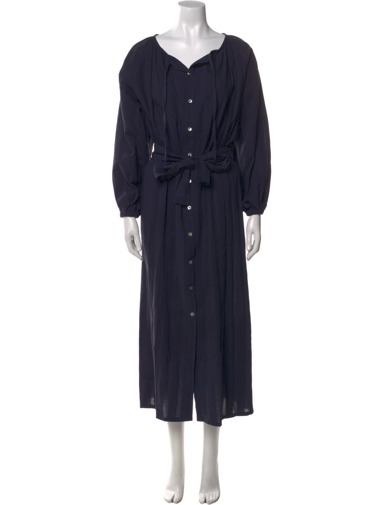 Nina Blanc V-Neck Long Dress