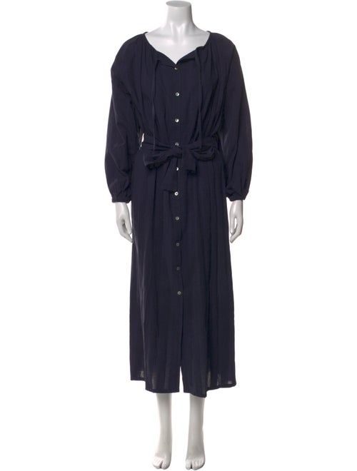 Nina Blanc V-Neck Long Dress