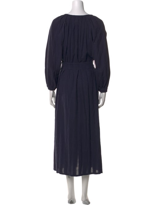 Nina Blanc V-Neck Long Dress