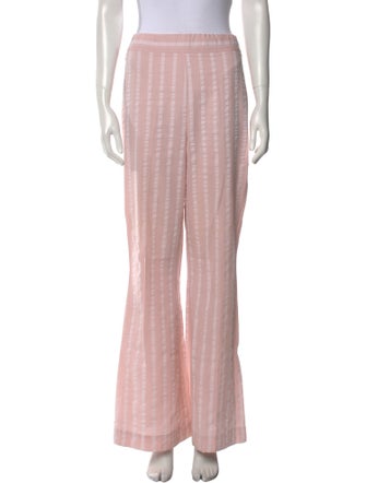 Nina Blanc Striped Wide Leg Pants