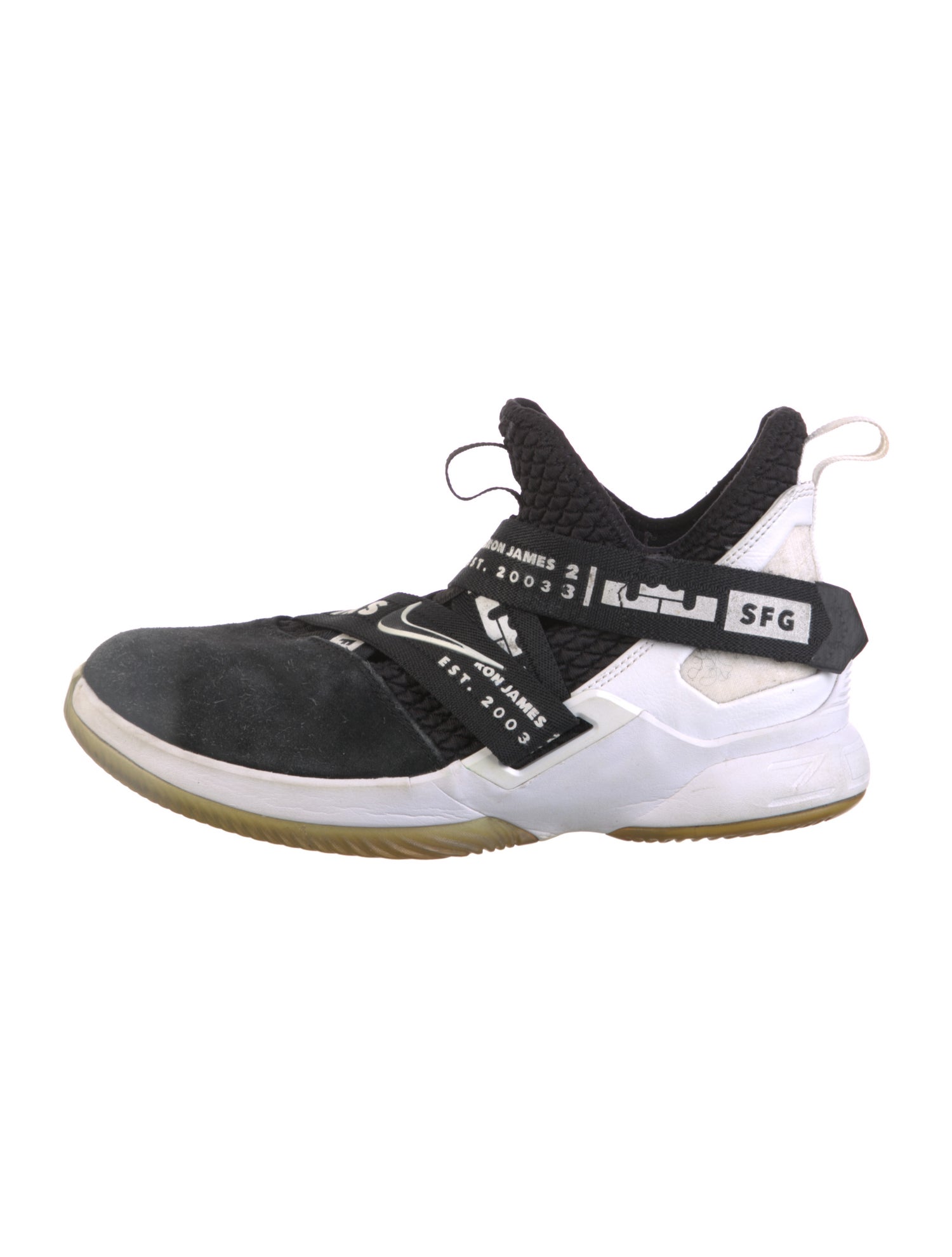 Nike x LeBron Suede Printed Athletic Sneakers